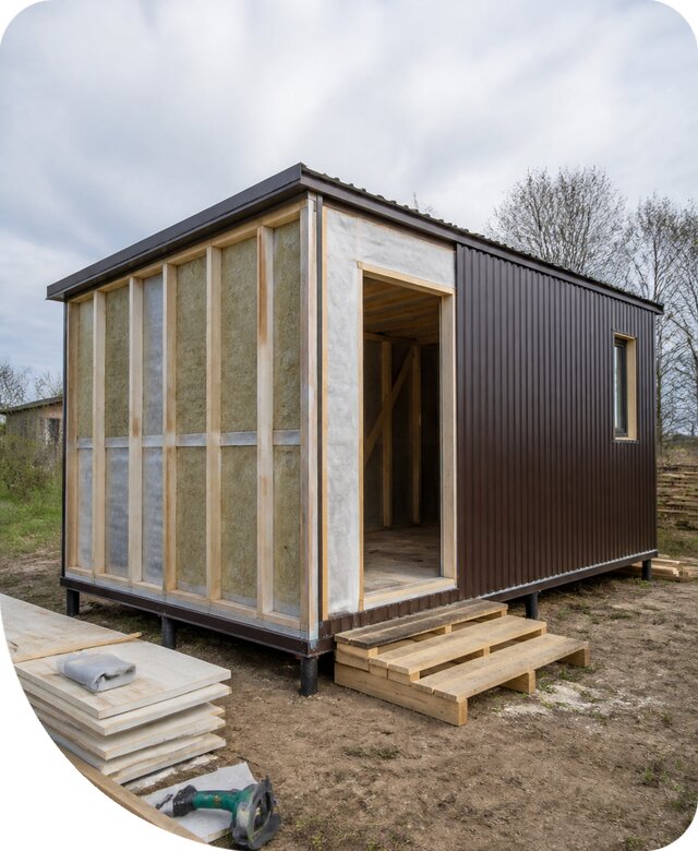 Утепленная бытовка в Северске для дачи и строительства под ключ